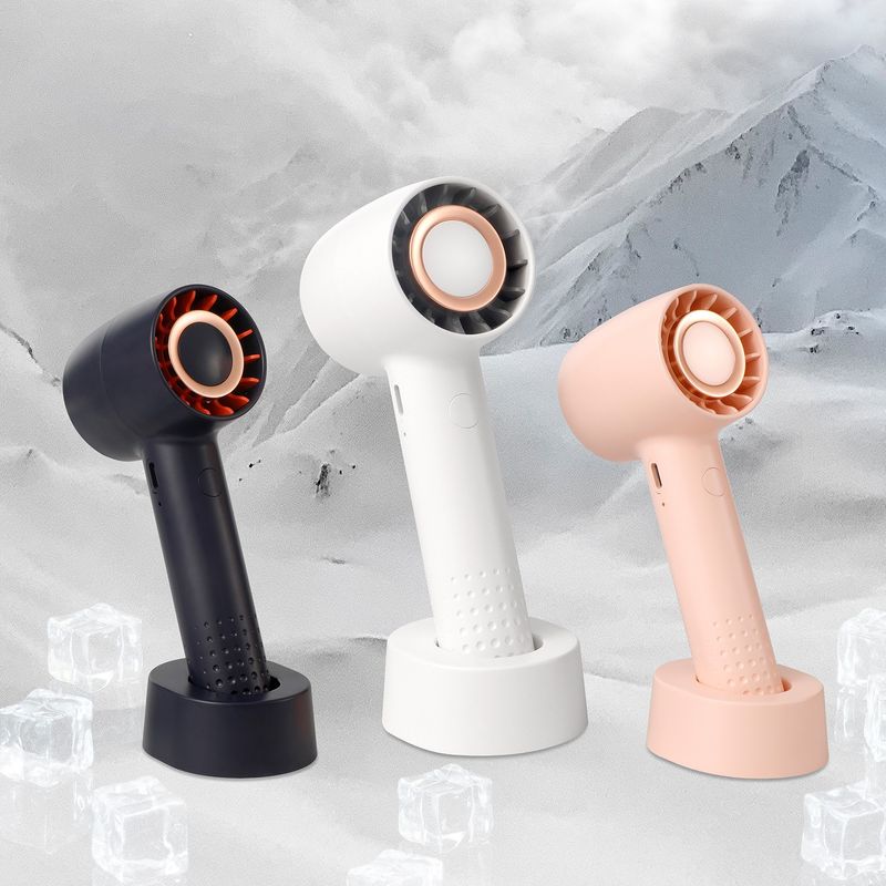 Electronice si Electrocasnice - Climatizare si sisteme de incalzire - Aparate racire aer - Ventilatoare - Ventilator de mana, portabil, 3 trepte ventilatie, incarcare USB, acumulator 1200 mAh, 4 W Alb - Infinity.ro