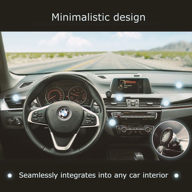 Auto si Moto - Electronice auto - Accesorii electronice auto - Suport auto magnetic telefon, montaj pe bord, rotire 360, Universal - Infinity.ro