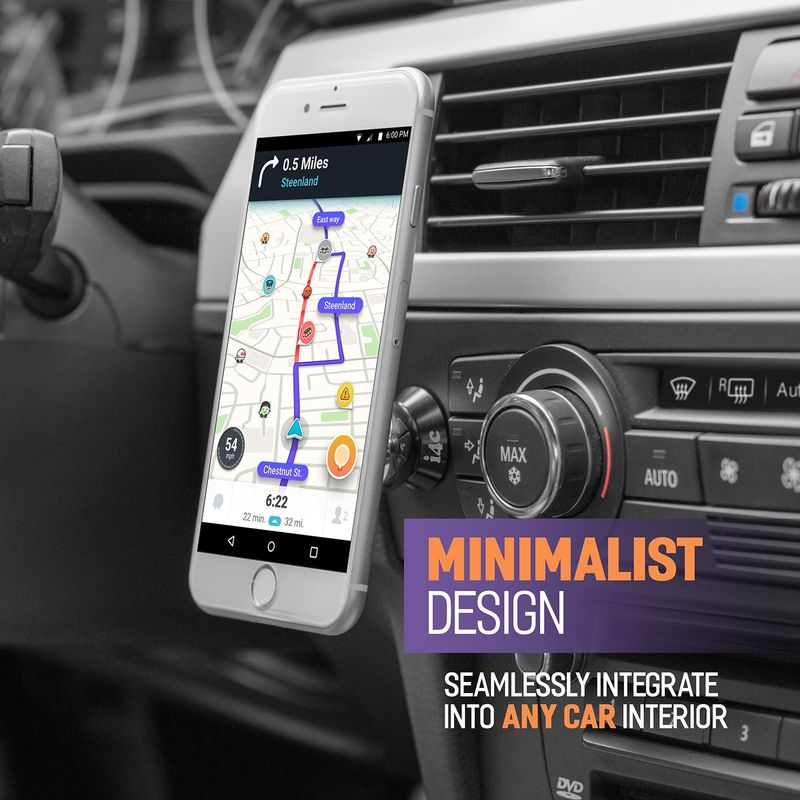 Auto si Moto - Electronice auto - Accesorii electronice auto - Suport auto magnetic telefon, montaj pe bord, rotire 360, Universal - Infinity.ro