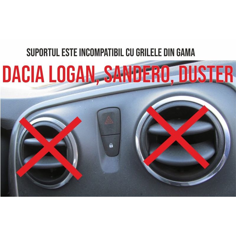 Auto si Moto - Piese auto si accesorii - Interior auto - Accesorii interior - Suport auto magnetic pentru telefon cu prindere in grila de ventilatie cu sistem inovativ clema-carlig - Infinity.ro