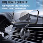 Auto si Moto - Piese auto si accesorii - Interior auto - Accesorii interior - Suport auto magnetic pentru telefon cu prindere in grila de ventilatie cu sistem inovativ clema-carlig - Infinity.ro