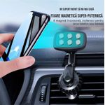 Auto si Moto - Piese auto si accesorii - Interior auto - Accesorii interior - Suport auto magnetic pentru telefon cu prindere in grila de ventilatie cu sistem inovativ clema-carlig - Infinity.ro