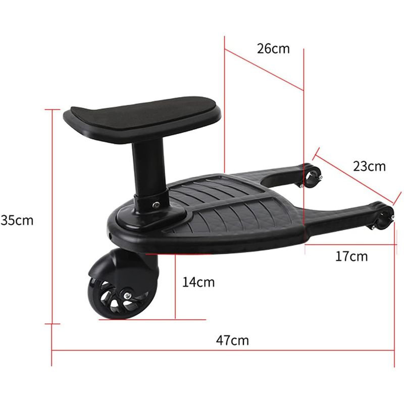 Jucarii, Copii si Bebe - Carucioare si articole de transport - Accesorii transport copii - Adaptor de carucior pentru al doilea copil, 3-7 ani, remorca carucior, platforma pentru al doilea copil, 1 roata - Infinity.ro