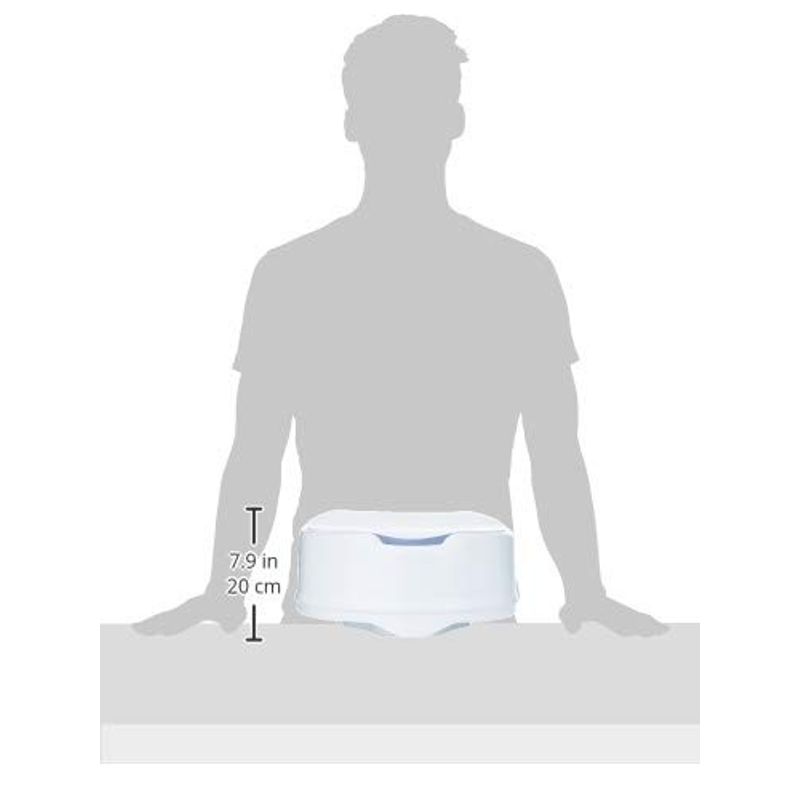 Casa si Gradina - Sanitare - Obiecte sanitare - Accesorii vase de toaleta - Inaltator WC universal cu capac, inaltime 15 cm, sistem de prindere reglabil, sarcina maxima 200 kg - Infinity.ro