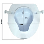 Casa si Gradina - Sanitare - Obiecte sanitare - Accesorii vase de toaleta - Inaltator WC universal cu capac, inaltime 15 cm, sistem de prindere reglabil, sarcina maxima 200 kg - Infinity.ro