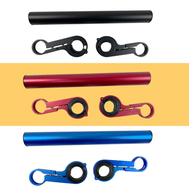 Sport si Outdoor - Ciclism - Accesorii pentru biciclete - Suporturi accesorii biciclete - Extensie bara ghidon pentru trotineta electrica, scuter, suport telefon, pedometru, claxon, 20 cm, negru Negru - Infinity.ro