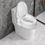 Casa si Gradina - Sanitare - Obiecte sanitare - Accesorii vase de toaleta - Inaltator WC universal cu capac, inaltime 15 cm, sistem de prindere reglabil, sarcina maxima 200 kg - Infinity.ro