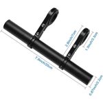 Sport si Outdoor - Ciclism - Accesorii pentru biciclete - Suporturi accesorii biciclete - Extensie bara ghidon pentru trotineta electrica, scuter, suport telefon, pedometru, claxon, 20 cm, negru Negru - Infinity.ro
