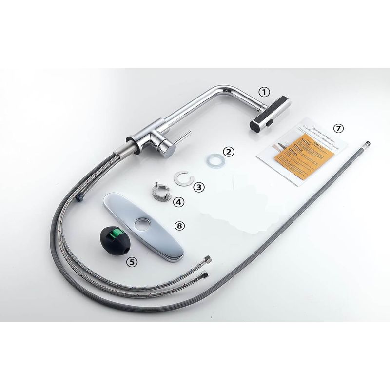 Casa si Gradina - Sanitare - Chiuveta bucatarie si accesorii - Baterii bucatarie - Baterie chiuveta pentru bucatarie, rotativa 360 , robinet de apa cu cap de dus extractabil - Infinity.ro