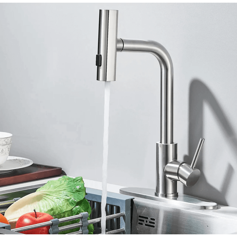 Casa si Gradina - Sanitare - Chiuveta bucatarie si accesorii - Baterii bucatarie - Baterie chiuveta pentru bucatarie, rotativa 360 , robinet de apa cu cap de dus extractabil - Infinity.ro