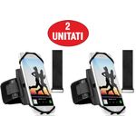 Laptop, Telefoane si Tablete - Telefoane mobile si accesorii - Accesorii Telefoane - Alte accesorii telefoane - Set 2 unitati Husa Banderola pentru brat   mana cu 360  rotire si cu acces usor la ecran, pentru alergat, sala - Infinity.ro