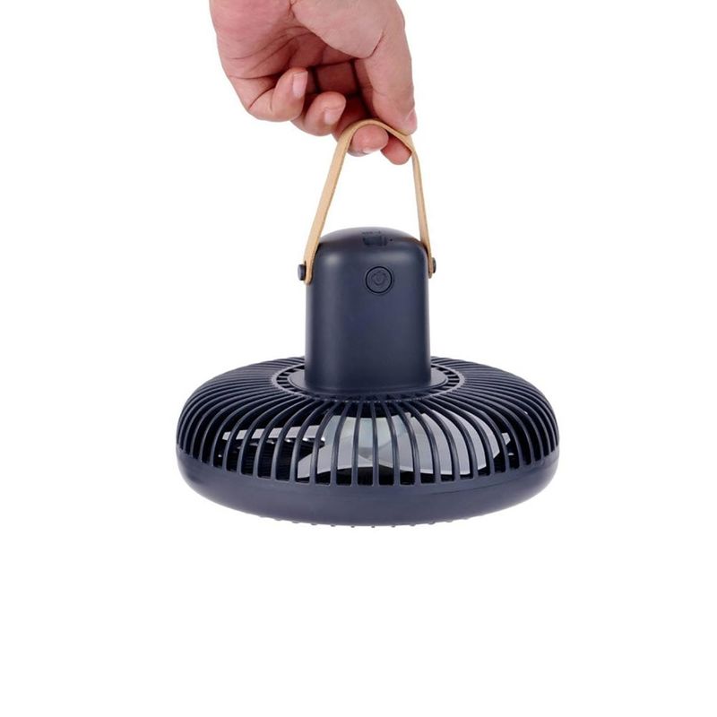 Electronice si Electrocasnice - Climatizare si sisteme de incalzire - Aparate racire aer - Ventilatoare - Ventilator de birou cu picior si cu carlig-maner portabil, Ideas4Comfort, reincarcabil USB, acumulatori 8W, 2000mAh - Infinity.ro