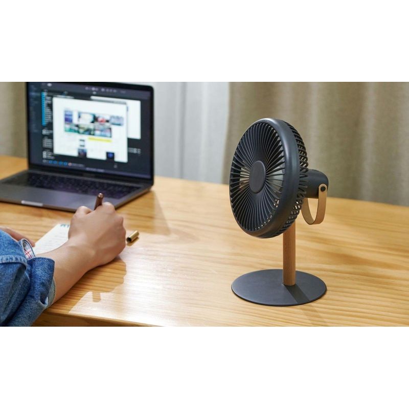 Electronice si Electrocasnice - Climatizare si sisteme de incalzire - Aparate racire aer - Ventilatoare - Ventilator de birou cu picior si cu carlig-maner portabil, Ideas4Comfort, reincarcabil USB, acumulatori 8W, 2000mAh - Infinity.ro