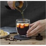 Casa si Gradina - Bucatarie si vesela - Cani si pahare - Pahare - Set pahare 1 2 4 6 cu preti dubli pentru ceai si cafea din sticla termorezistenta transparenta, pereti dubli, 250 ml - Infinity.ro