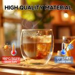 Casa si Gradina - Bucatarie si vesela - Cani si pahare - Pahare - Set pahare 1 2 4 6 cu preti dubli pentru ceai si cafea din sticla termorezistenta transparenta, pereti dubli, 250 ml - Infinity.ro