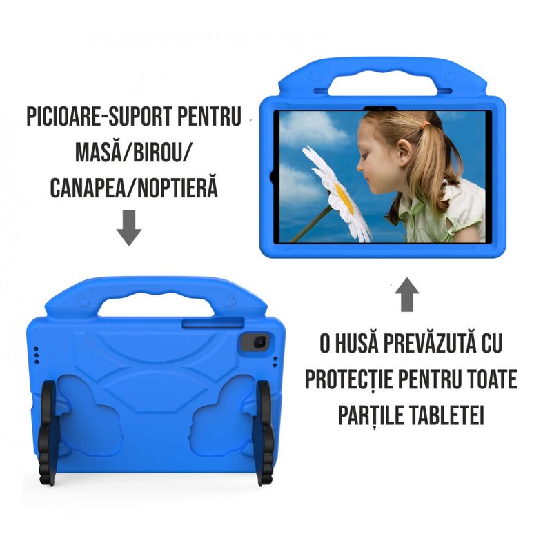Laptop, Telefoane si Tablete - Tablete si accesorii tablete - Accesorii Tablete - Huse tablete - Husa protectie tableta pentru copii compatibila cu Samsung Tab A8 X200 10.5 inch si TAB A7 T500 10.4 inch - Infinity.ro