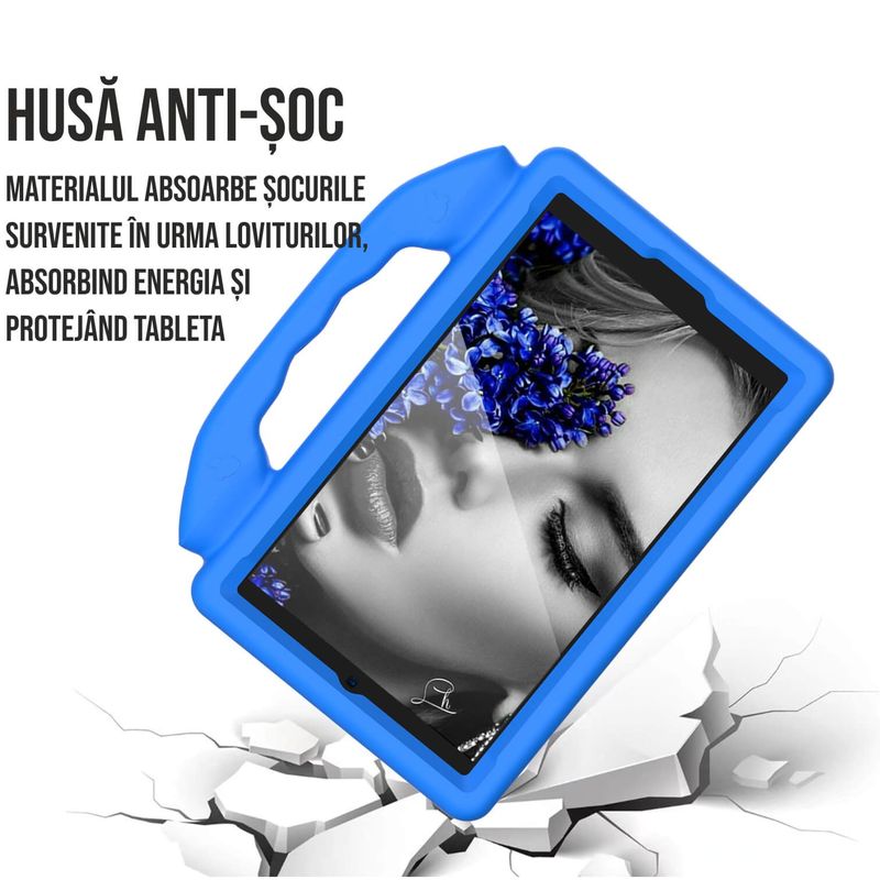 Laptop, Telefoane si Tablete - Tablete si accesorii tablete - Accesorii Tablete - Huse tablete - Husa protectie tableta pentru copii compatibila cu Samsung Tab A8 X200 10.5 inch si TAB A7 T500 10.4 inch - Infinity.ro