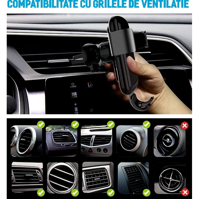 Auto si Moto - Electronice auto - Accesorii electronice auto - Suport de telefon cu MagSafe pentru masina, 20 de magneti puternici, suport magnetic pentru grila de ventilatie auto - Infinity.ro