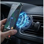 Auto si Moto - Piese auto si accesorii - Interior auto - Accesorii interior - Suport telefon auto magnetic, MagSafe magnetic, rotire 360 , prindere grila ventilatie cu carlig metalic cu clips - Infinity.ro