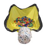 Casa si Gradina - Textile si covoare - Covoare - Covoare copii - Covor de joaca LEGO si cos organizator jucarii transportabil, covoras diametru 150 cm, animalute, alb albastru Alb - Infinity.ro