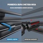 Auto si Moto - Piese auto si accesorii - Interior auto - Accesorii interior - Suport auto magnetic telefon, prindere in grila ventilatie, clema-carlig, rotire 360, Universal, negru - Infinity.ro