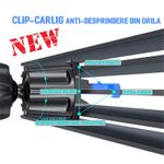 Auto si Moto - Piese auto si accesorii - Interior auto - Accesorii interior - Suport auto magnetic telefon, prindere in grila ventilatie, clema-carlig, rotire 360, Universal, negru - Infinity.ro
