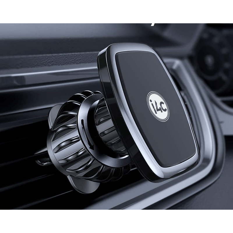 Auto si Moto - Piese auto si accesorii - Interior auto - Accesorii interior - Suport auto magnetic telefon, prindere in grila ventilatie, clema-carlig, rotire 360, Universal, negru - Infinity.ro