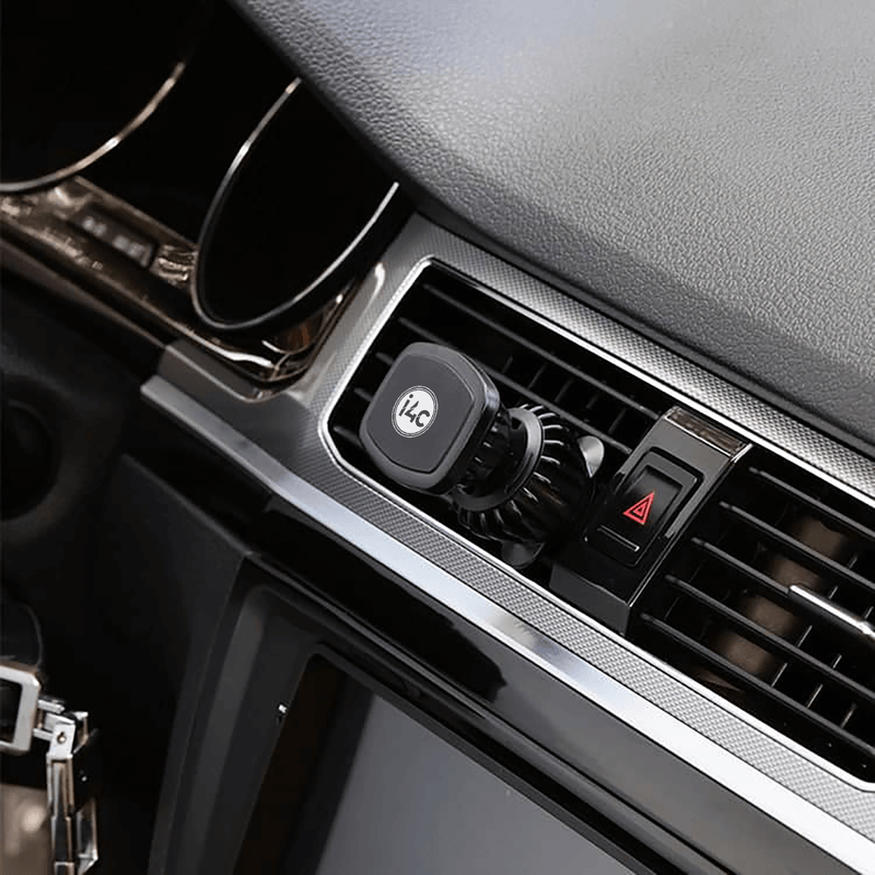 Auto si Moto - Piese auto si accesorii - Interior auto - Accesorii interior - Suport auto magnetic telefon, prindere in grila ventilatie, clema-carlig, rotire 360, Universal, negru - Infinity.ro