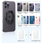 Laptop, Telefoane si Tablete - Telefoane mobile si accesorii - Accesorii Telefoane - Suport si docking telefoane - Suport inel MagSafe pentru telefon, universal, magnetic, rotativ, compatibil cu iPhone 15 14 13 12 - Infinity.ro