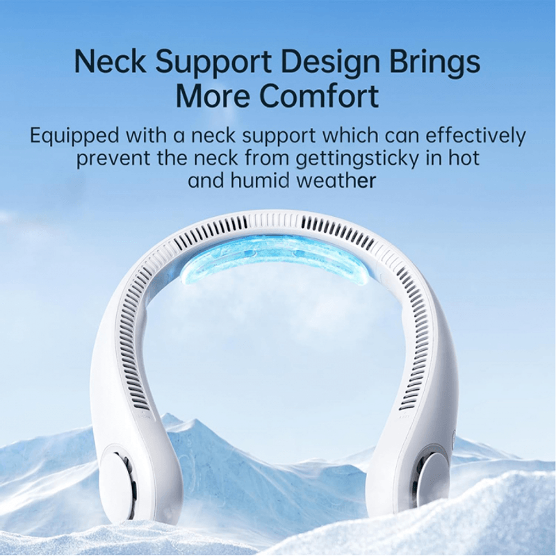 Electronice si Electrocasnice - Climatizare si sisteme de incalzire - Aparate racire aer - Ventilatoare - Ventilator de gat, portabil si reincarcabil USB, 5 trepte de viteza, pana la 15 ore de functionare - Infinity.ro