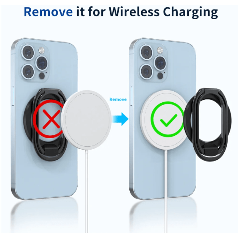 Laptop, Telefoane si Tablete - Telefoane mobile si accesorii - Accesorii Telefoane - Suport si docking telefoane - Suport inel MagSafe pentru telefon, universal, magnetic, rotativ, compatibil cu iPhone 15 14 13 12 - Infinity.ro
