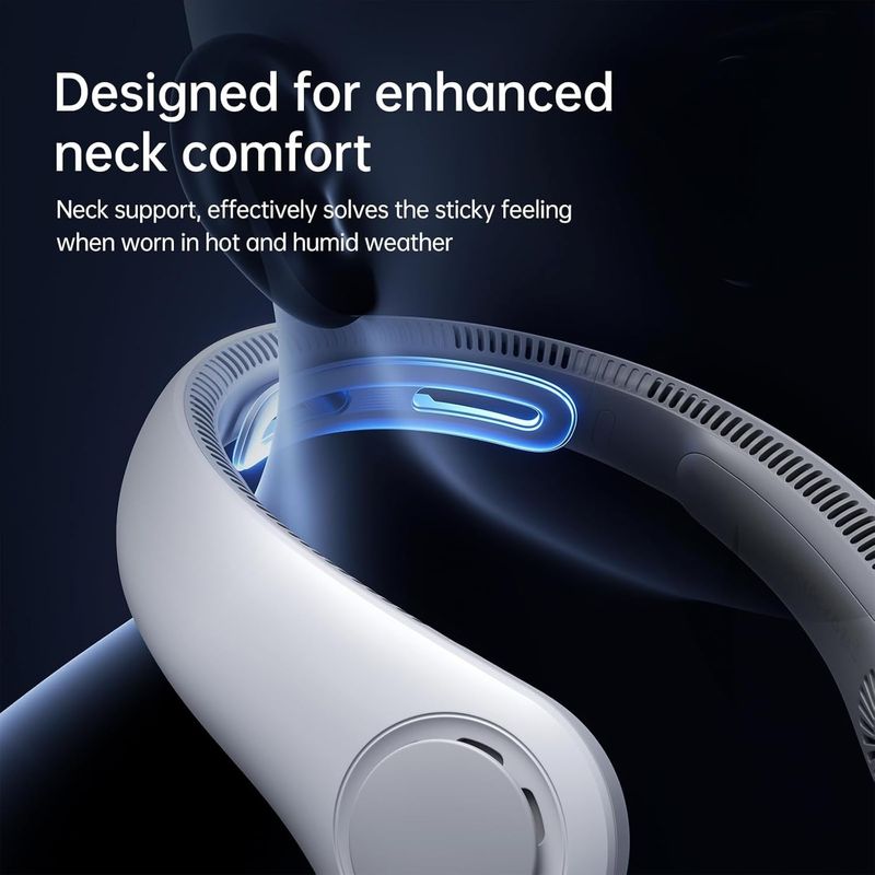 Electronice si Electrocasnice - Climatizare si sisteme de incalzire - Aparate racire aer - Ventilatoare - Ventilator de gat, portabil si reincarcabil USB, 5 trepte de viteza, pana la 15 ore de functionare - Infinity.ro