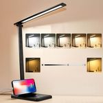 Casa si Gradina - Corpuri si surse de iluminat - Veioze si lampi - Veioze - Lampa de birou LED cu incarcare wireless pentru iOs si Android, pliabila, touch control - Infinity.ro