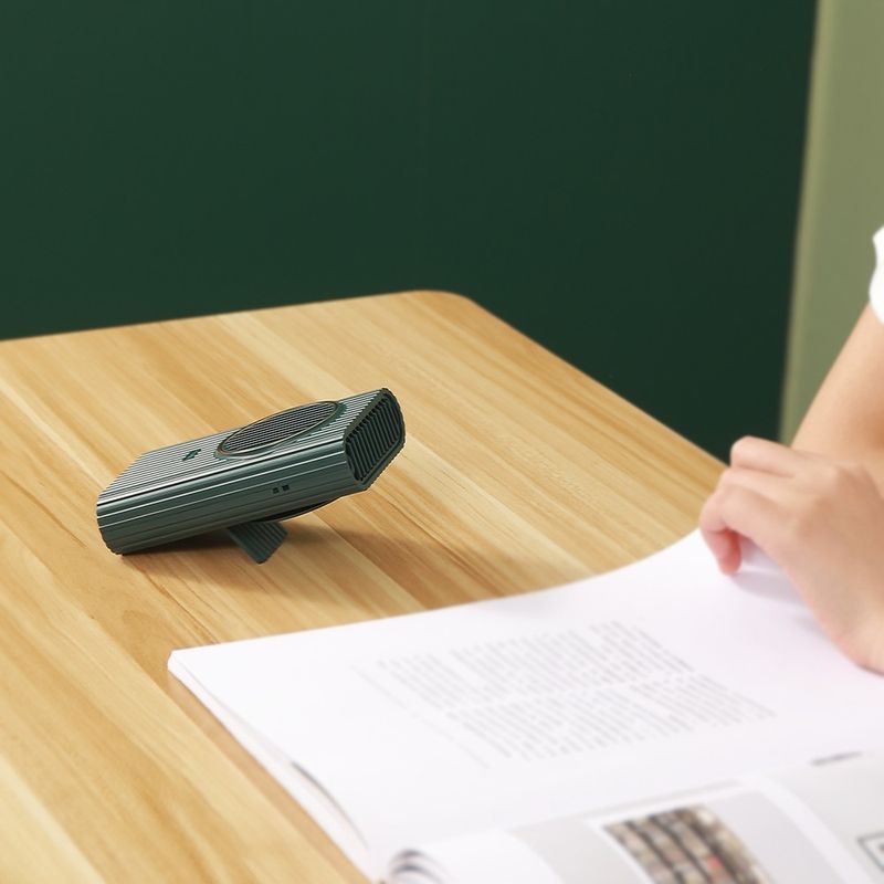 Electronice si Electrocasnice - Climatizare si sisteme de incalzire - Aparate racire aer - Ventilatoare - Ventilator portabil, 3 trepte ventilatie, incarcare USB, acumulator 2000 mAh, 4 W, Ideas4Comfort, verde Verde - Infinity.ro