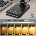 Casa si Gradina - Corpuri si surse de iluminat - Veioze si lampi - Veioze - Lampa de birou LED cu incarcare wireless pentru iOs si Android, pliabila, touch control - Infinity.ro