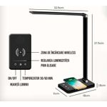 Casa si Gradina - Corpuri si surse de iluminat - Veioze si lampi - Veioze - Lampa de birou LED cu incarcare wireless pentru iOs si Android, pliabila, touch control - Infinity.ro
