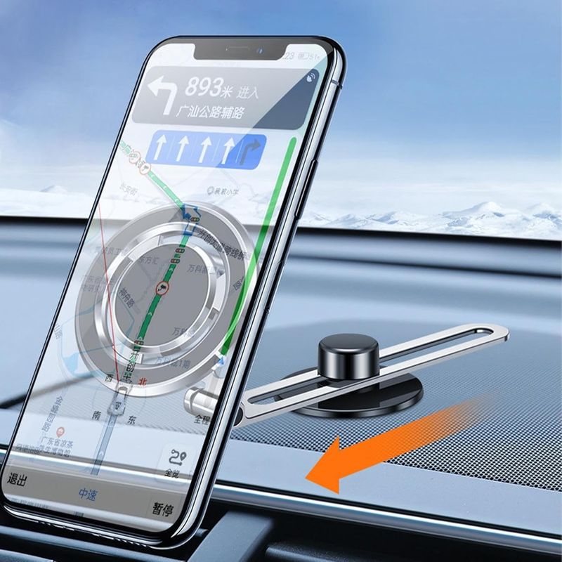 Auto si Moto - Piese auto si accesorii - Interior auto - Accesorii interior - Suport telefon auto magnetic, montaj in spatele ecranului tactil Tesla, BYD, Dacia Spring, Hyundai Kona, telescopic - Infinity.ro