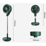 Electronice si Electrocasnice - Climatizare si sisteme de incalzire - Aparate racire aer - Ventilatoare - Ventilator cu picior reglabil pe inaltime, Ideas4Comfort, rotativ, portabil, telecomanda, reincarcabil USB - Infinity.ro