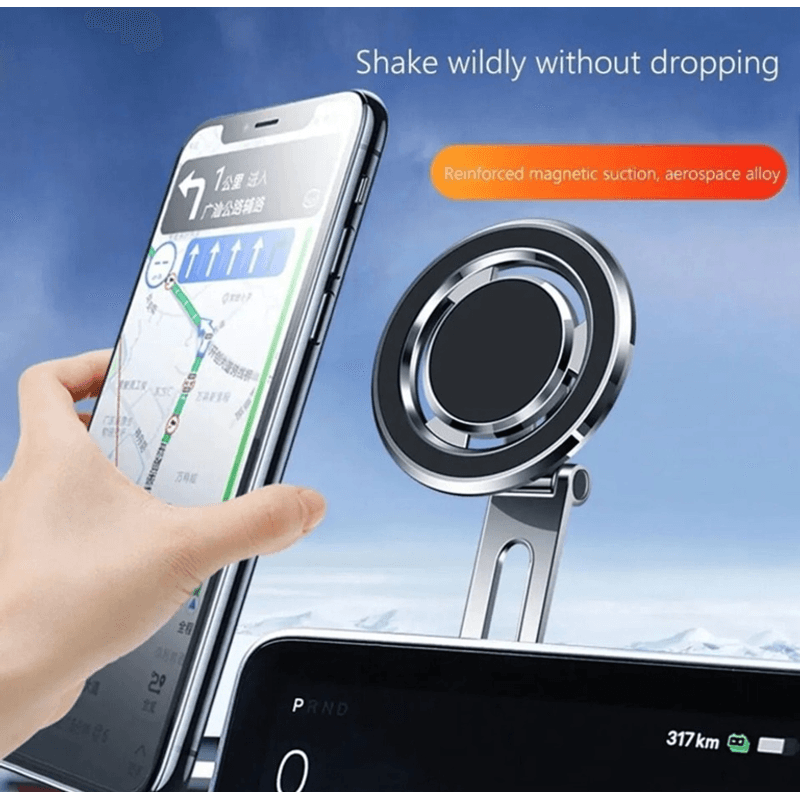 Auto si Moto - Piese auto si accesorii - Interior auto - Accesorii interior - Suport telefon auto magnetic, montaj in spatele ecranului tactil Tesla, BYD, Dacia Spring, Hyundai Kona, telescopic - Infinity.ro