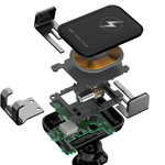 Auto si Moto - Electronice auto - Accesorii electronice auto - Suport auto cu incarcare wireless, prindere in grila de ventilatie, universal Android si iOS, wireless charger, 15W - Infinity.ro
