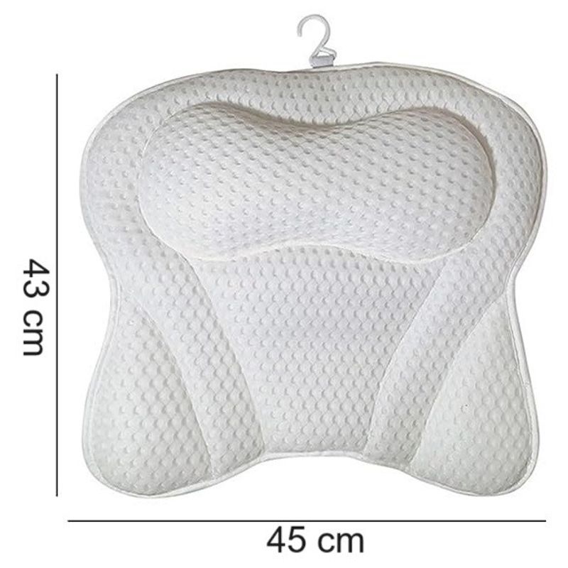 Casa si Gradina - Sanitare - Cazi si cabine de dus - Accesorii cada - Perna baie pentru cada, 6 ventuze, ergonimica, suport cap barbati si femei, 3D Mesh - Infinity.ro