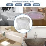 Casa si Gradina - Sanitare - Cazi si cabine de dus - Accesorii cada - Perna baie pentru cada, 6 ventuze, ergonimica, suport cap barbati si femei, 3D Mesh - Infinity.ro