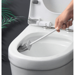 Casa si Gradina - Sanitare - Suporturi si accesorii baie - Accesorii baie - Perie de toaleta cu cap flexibil din silicon, design ergonomic, uscare rapida, montaj pe perete sau podea - Infinity.ro