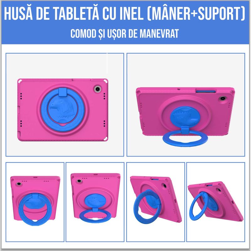 Laptop, Telefoane si Tablete - Tablete si accesorii tablete - Accesorii Tablete - Huse tablete - Husa protectie tableta fata spate pentru copii, compatibila cu Samsung Galaxy TAB A8, TAB A7 10.4 - 10.5 inch - Infinity.ro