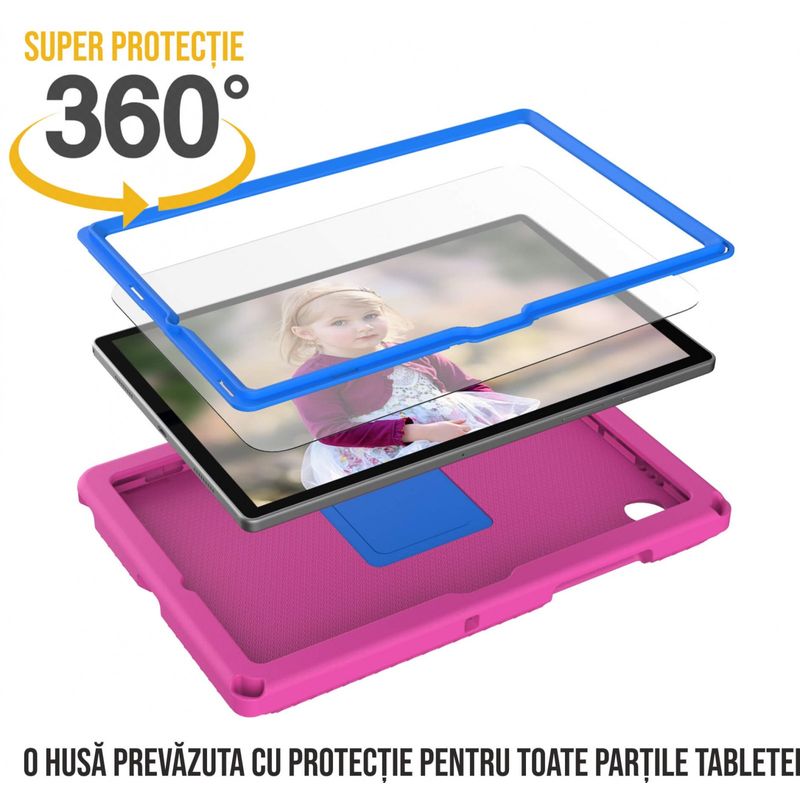 Laptop, Telefoane si Tablete - Tablete si accesorii tablete - Accesorii Tablete - Huse tablete - Husa protectie tableta fata spate pentru copii, compatibila cu Samsung Galaxy TAB A8, TAB A7 10.4 - 10.5 inch - Infinity.ro