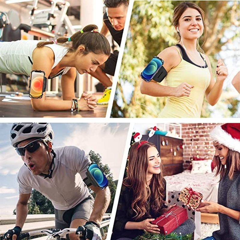 Sport si Outdoor - Echipament Sportiv - Accesorii echipament sportiv - Genti si borsete fitness - Husa Banderola pentru brat mana pentru alergat, detasabila, universala, 360  rotire si cu acces usor la ecran, negru - Infinity.ro