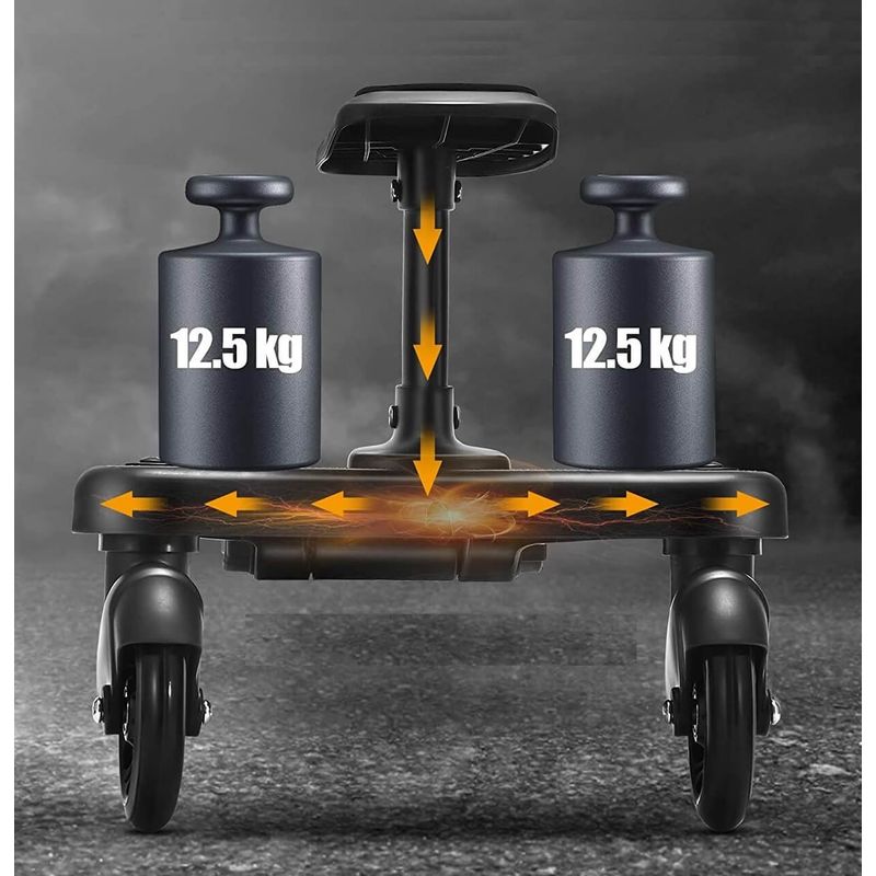 Jucarii, Copii si Bebe - Carucioare si articole de transport - Accesorii transport copii - Adaptor de carucior pentru al doilea copil, remorca carucior, platforma buggy board cu scaun demontabil, 2 roti - Infinity.ro