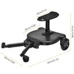 Jucarii, Copii si Bebe - Carucioare si articole de transport - Accesorii transport copii - Adaptor de carucior pentru al doilea copil, remorca carucior, platforma buggy board cu scaun demontabil, 2 roti - Infinity.ro