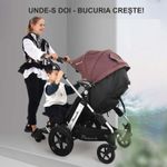 Jucarii, Copii si Bebe - Carucioare si articole de transport - Accesorii transport copii - Adaptor de carucior pentru al doilea copil, remorca carucior, platforma buggy board cu scaun demontabil, 2 roti - Infinity.ro