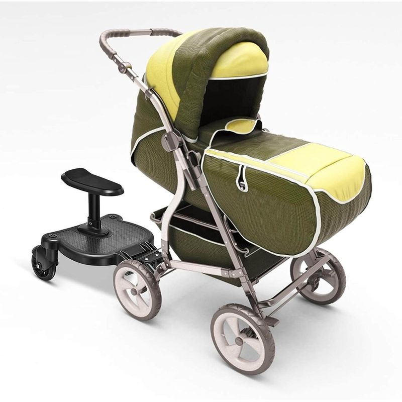 Jucarii, Copii si Bebe - Carucioare si articole de transport - Accesorii transport copii - Adaptor de carucior pentru al doilea copil, remorca carucior, platforma buggy board cu scaun demontabil, 2 roti - Infinity.ro